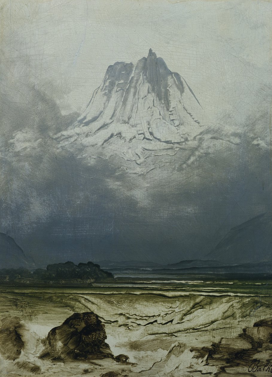 Peyzaj Çalışması, Kuzey Norveç (panelde yağ) by Peder Balke