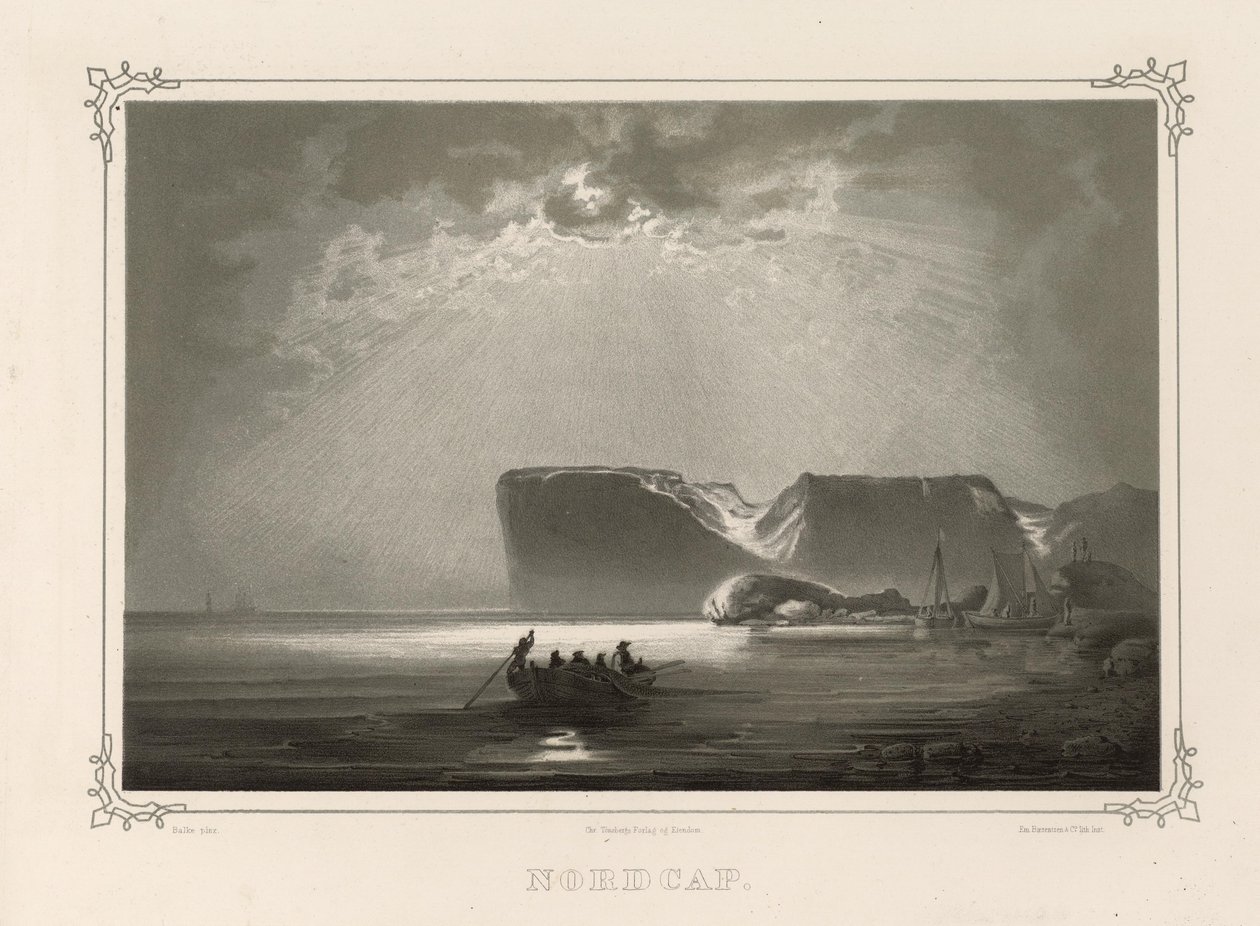 Nordcap. Çizimler, Asbjørnsen, P.Chr. ve Chr. Tønsberg tarafından yayınlandı (no, 1848) by Peder Balke