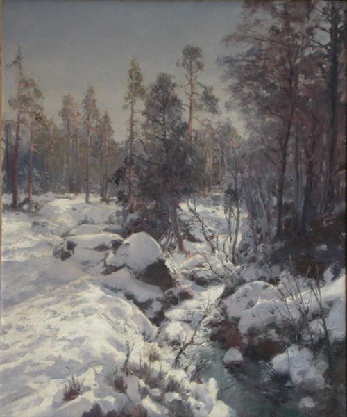 Bahar Çözülmesi (tuval üzerine yağlı boya) by Peder Knudsen