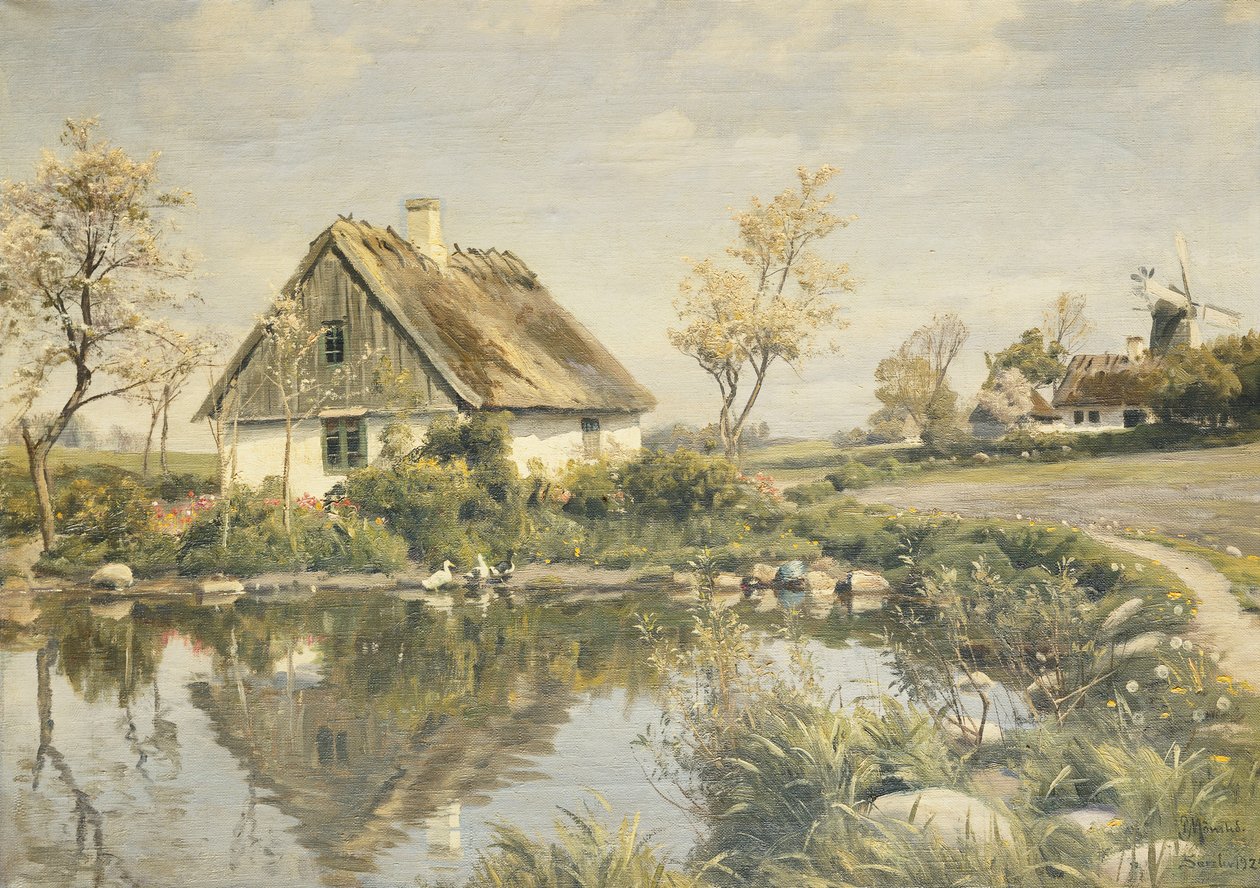 Göl Kenarında Bir Kulübe by Peder Monsted
