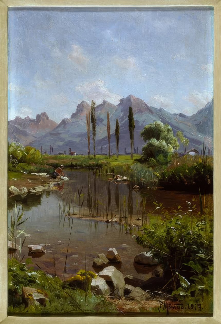 Brook, Cenevre Gölü kıyısında by Peder Monsted