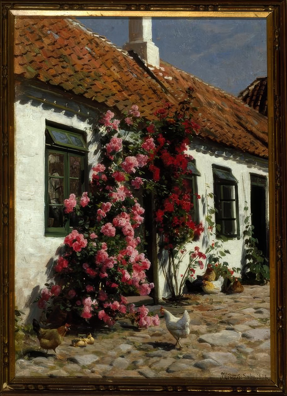 Çiftlikte tırmanma gülleri by Peder Monsted