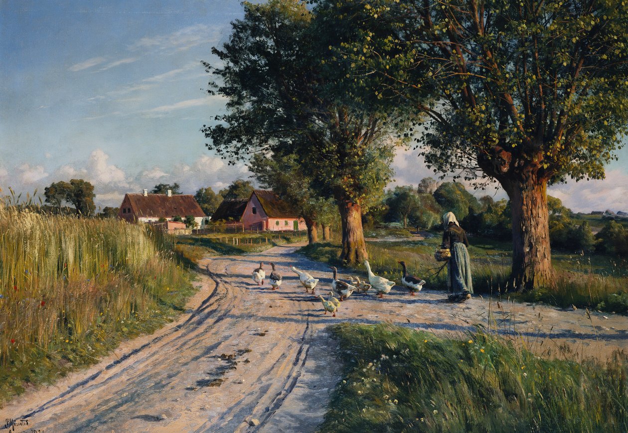 Evin yolu by Peder Monsted