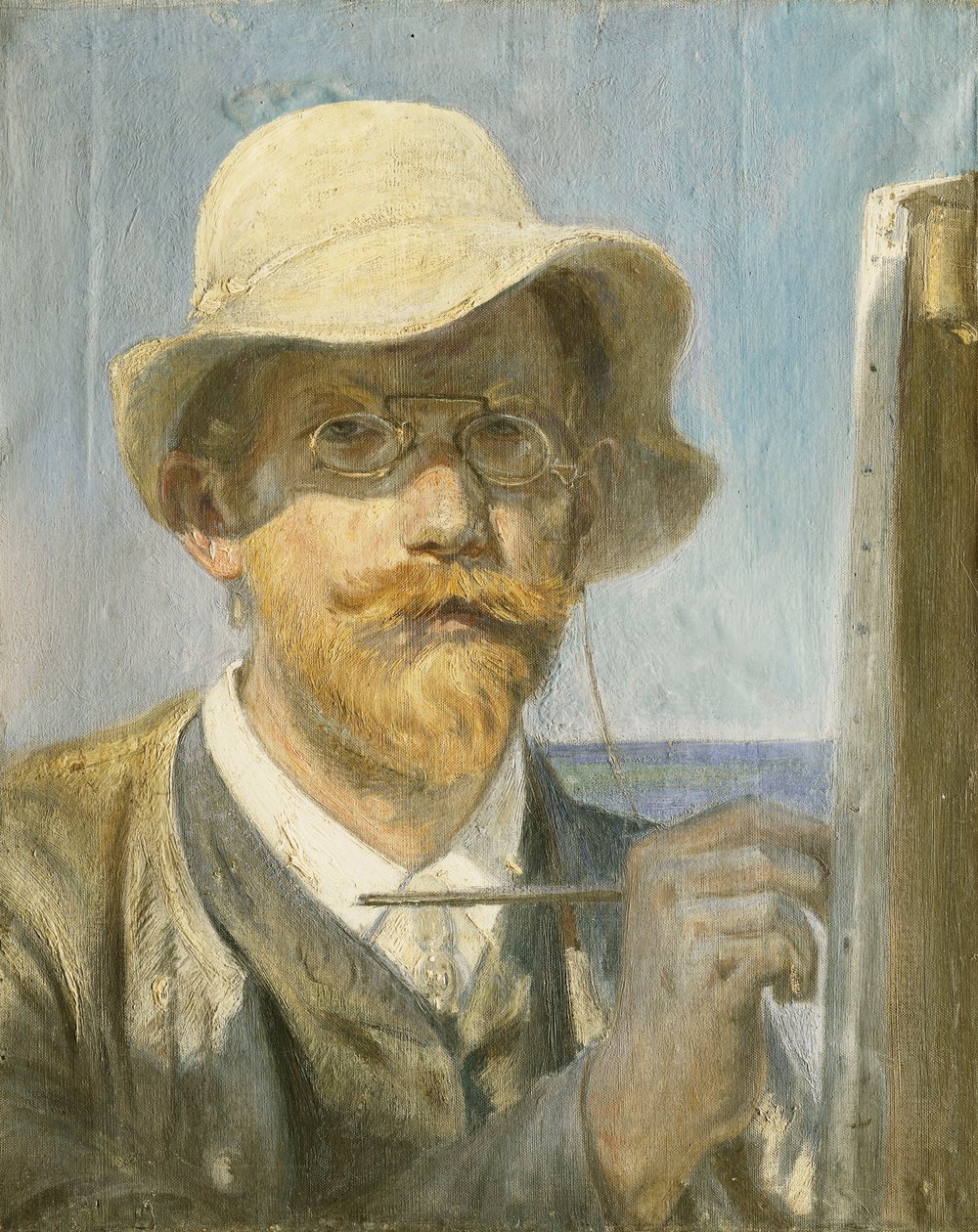 Sanatçının Bir Otoportresi, Başı ve Omuzları Şövalesinde, by Peder Severin Krøyer
