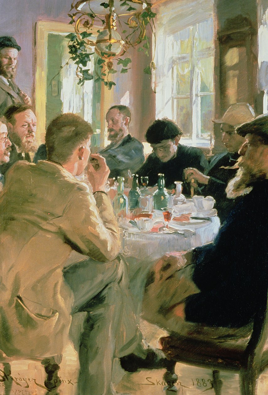 Öğle yemeği, 1883 by Peder Severin Krøyer