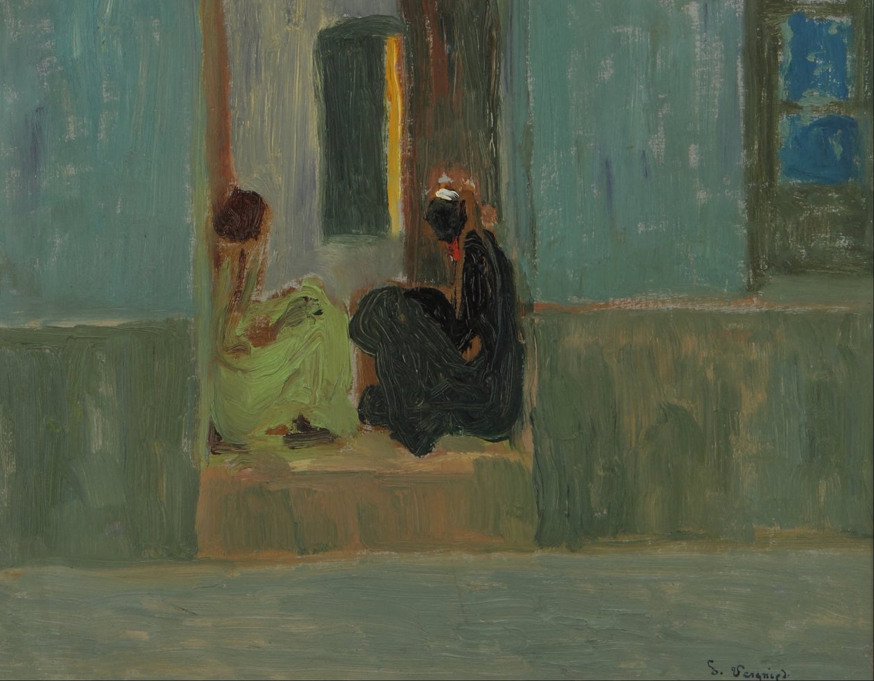Kapıda siyah veya girişte siyah by Pedro Figari
