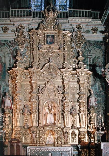 ಸೇಂಟ್ ರಾಫೆಲ್ (ಗಿಲ್ಡೆಡ್ ವುಡ್) ಟರ್ಕಿಯ ರೆಟೇಬಲ್ by Pedro Sanchez Sarabia