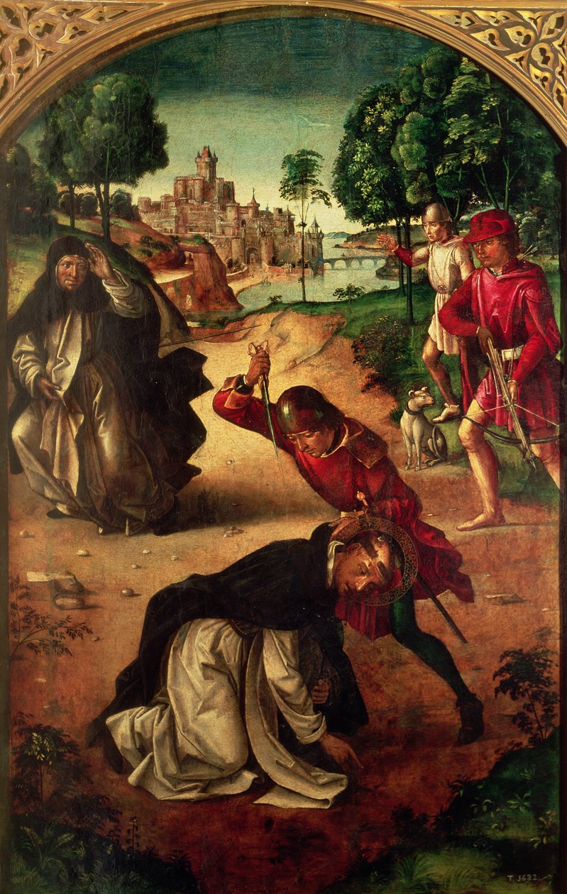 15. yüzyılın sonlarında Verona Aziz Peter Suikastı by Pedro Berruguete