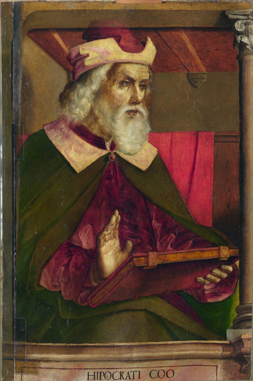 Hipokrat, c.1473-75 (tahta üzerine yağlı boya) by Pedro Berruguete