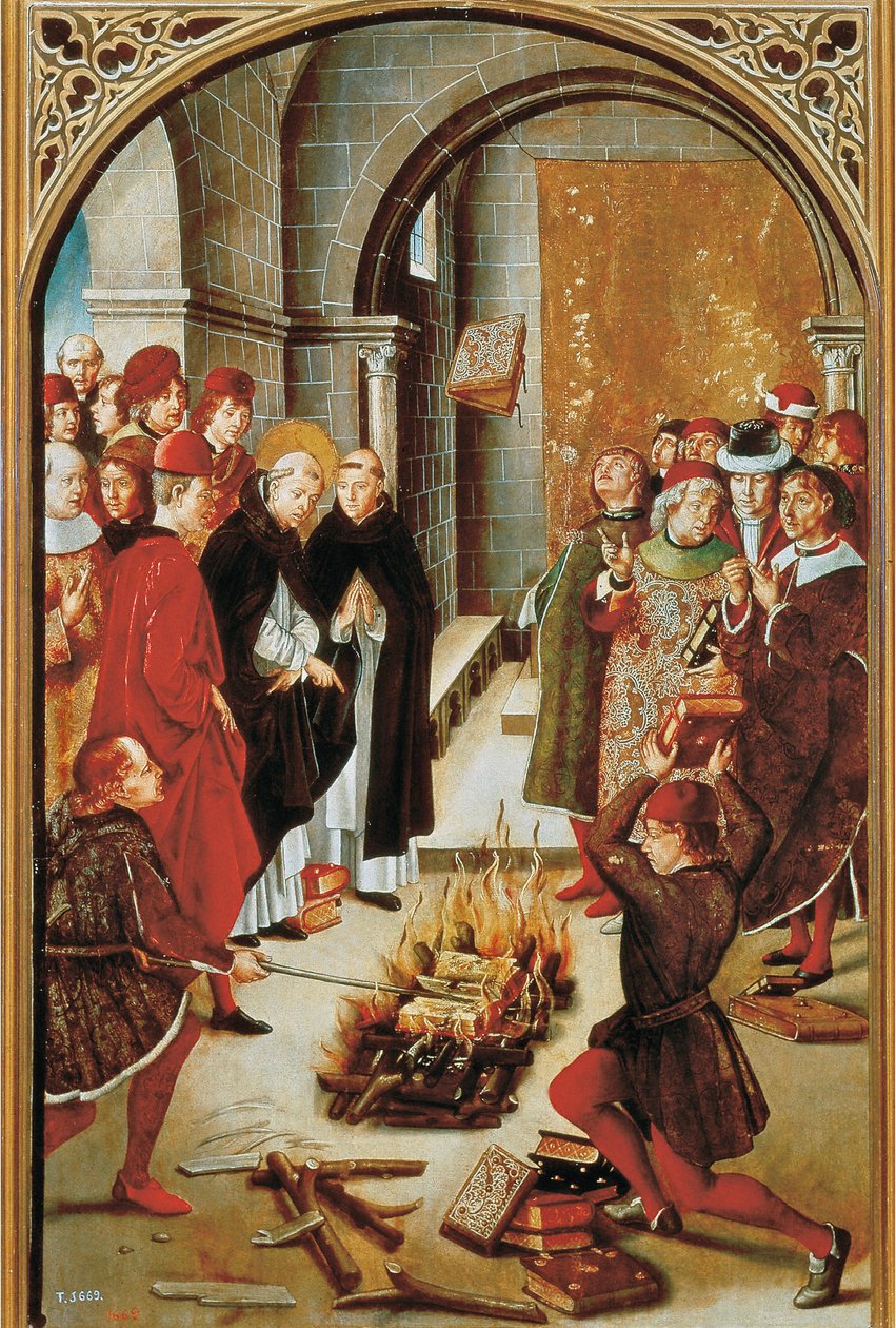 Aziz Dominic ve Albigenses (panel üzerine yağlı boya, c.1493-1499) by Pedro Berruguete