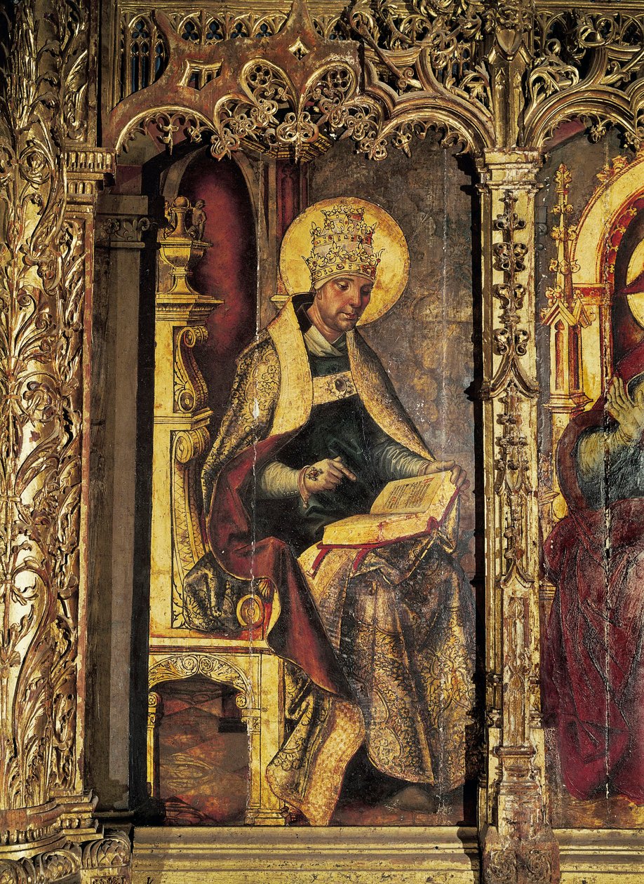 Aziz Gregory the Great, Pedro Berruguete tarafından tablo, c.1449-1503 by Pedro Berruguete