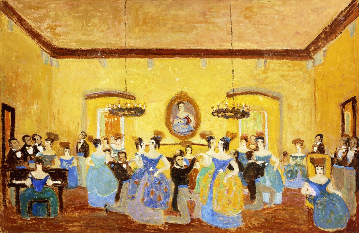 Koloni Minuet; El Minue Sömürge by Pedro Figari