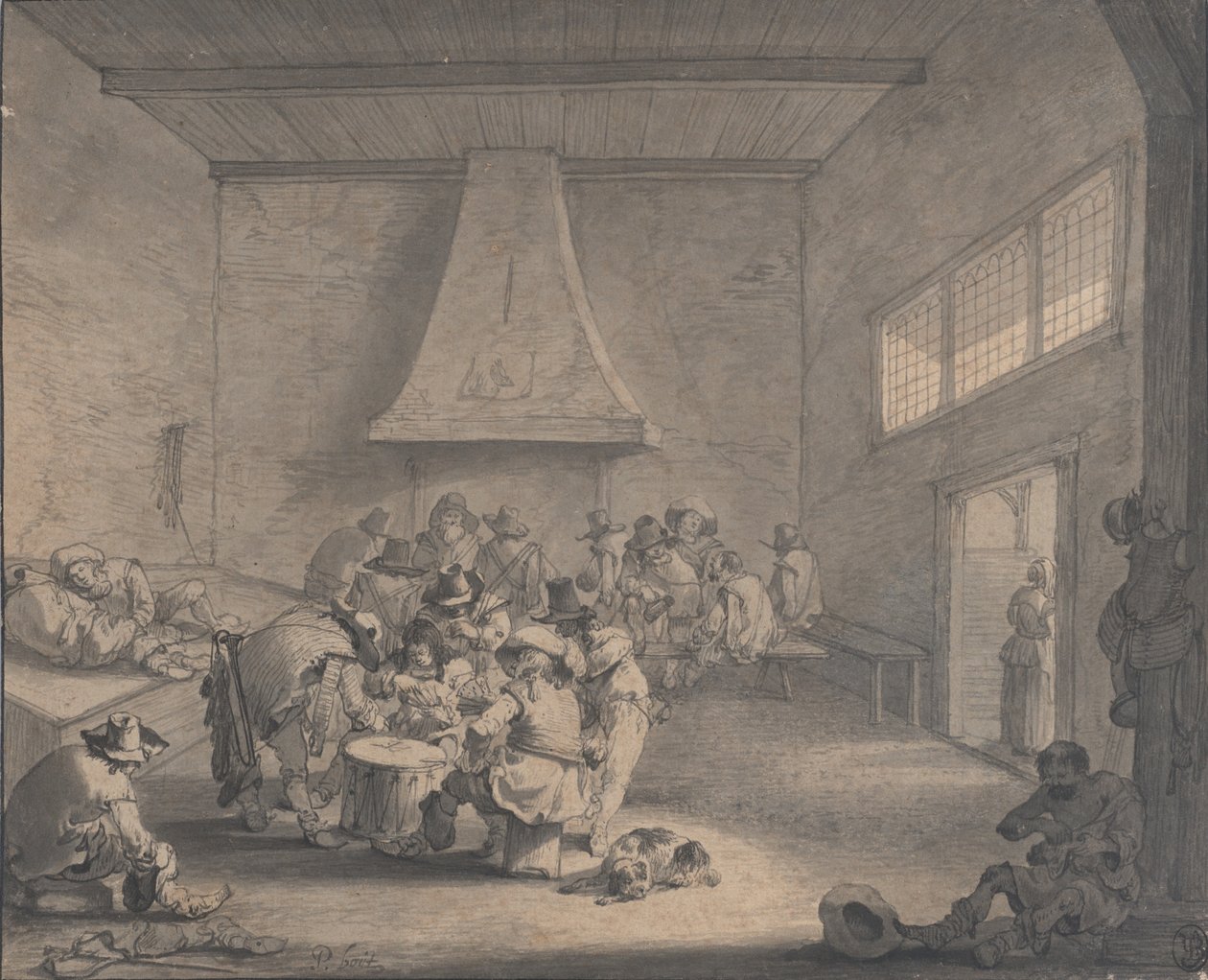 Muhafız Odası Sahnesi, yaklaşık 1700. by Peeter Bout