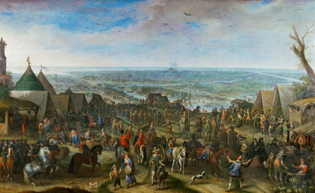 Kamptaki askerler (bakır) by Peeter Snayers