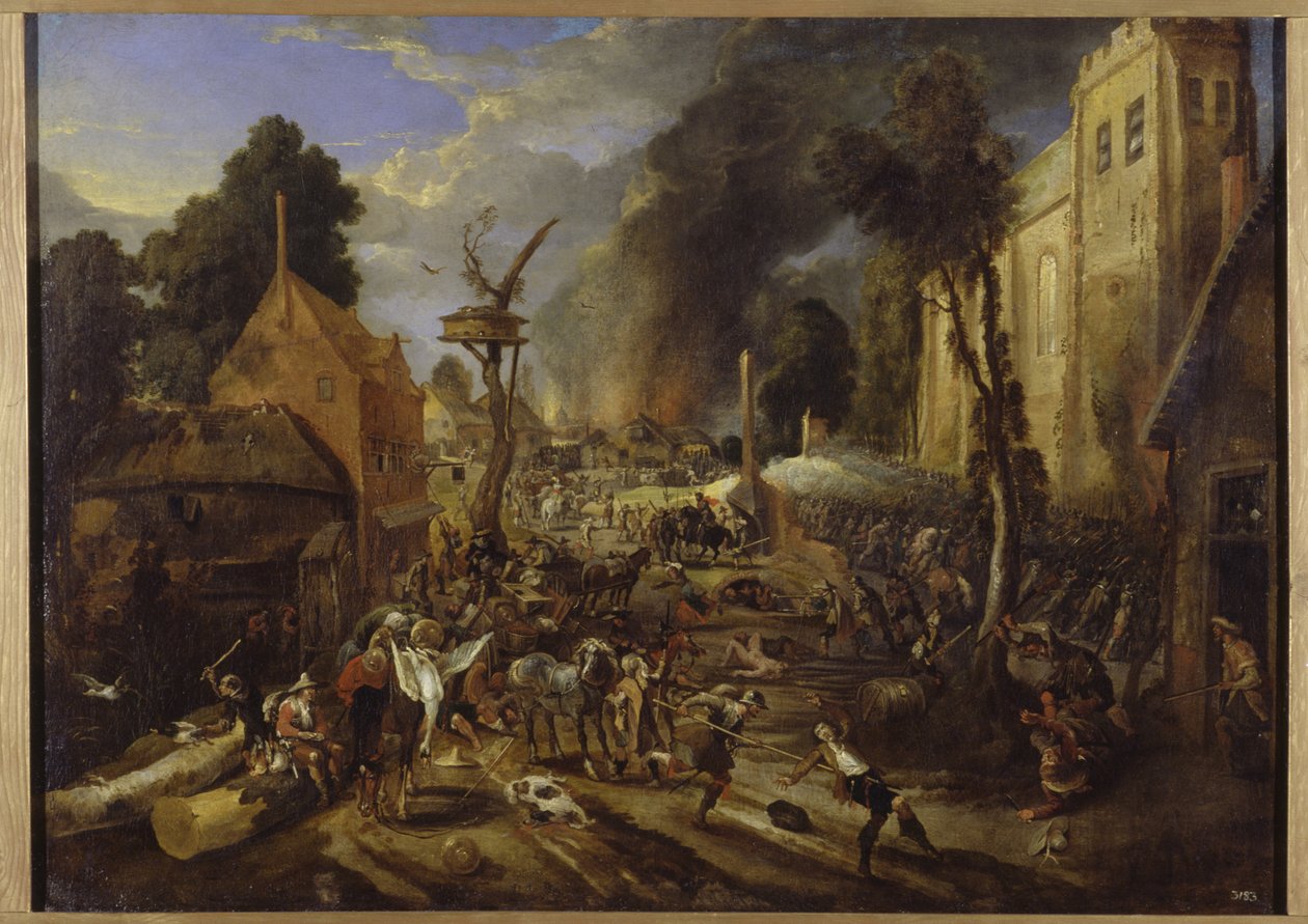 Bir Flaman Köyünün İspanyol Fethi by Peeter Snayers