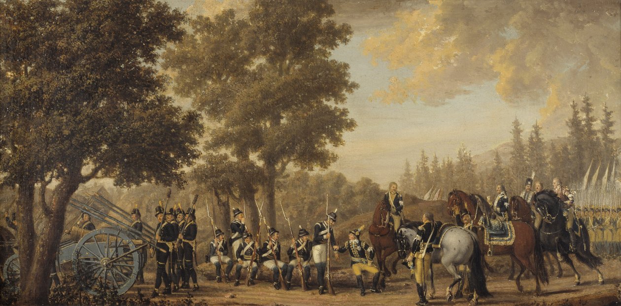 İsveç Kralı III. Gustav ve Bir Asker, Rus Savaşı 1789