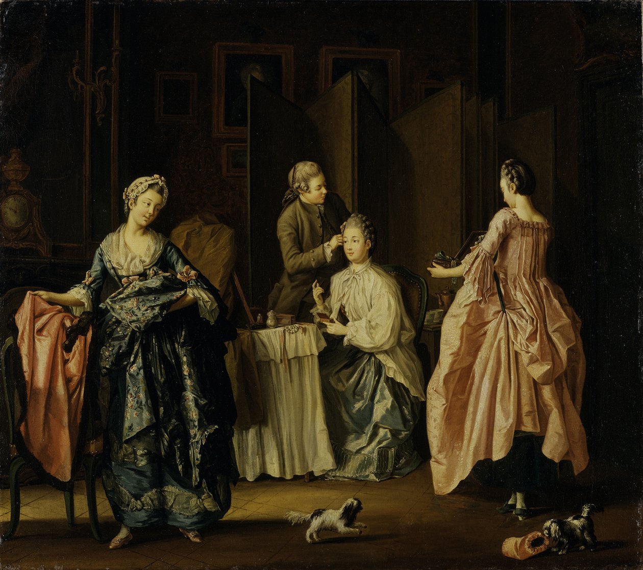 Sabah Tuvaleti, Boudoir Sahnesi by Pehr Hilleström