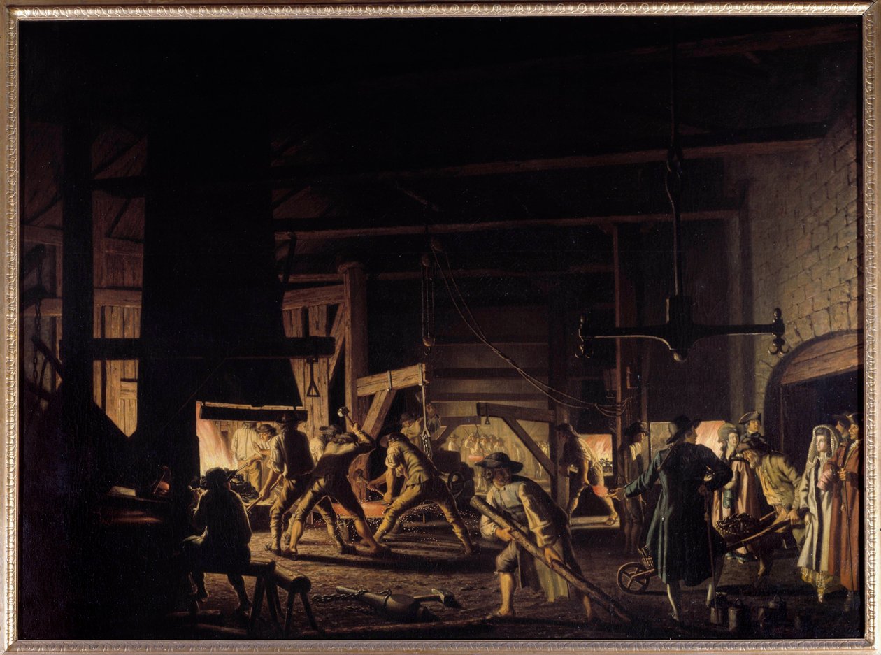 18. yüzyılda bir demirhane by Pehr Hilleström