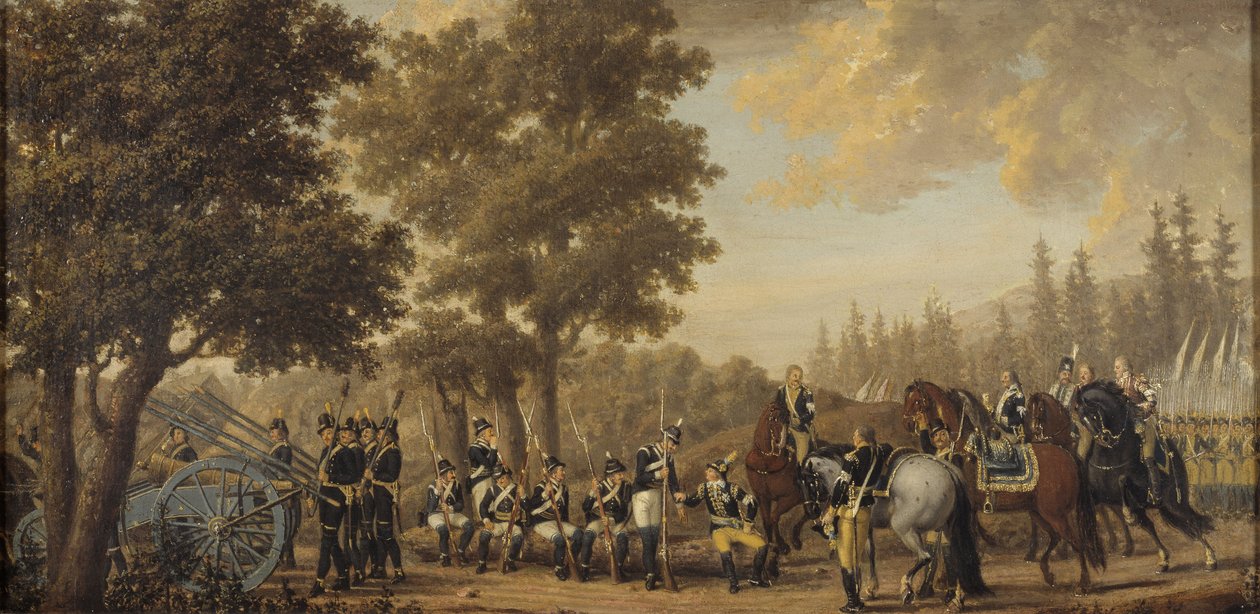 Le roi Gustave III de Suede (1746-1792) durant la guerre russo suedoise (1788-1790) - Rus-İsveç Savaşı
