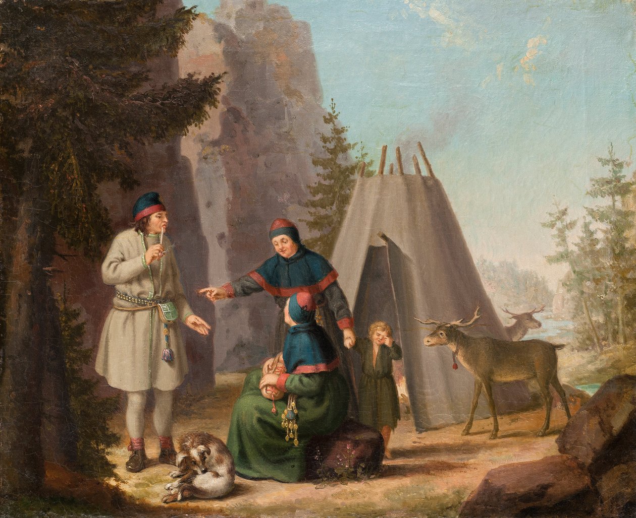 Laponyalıların Kostümleri, 1800 dolayları (tuval üzerine yağlı boya) by Pehr Hilleström