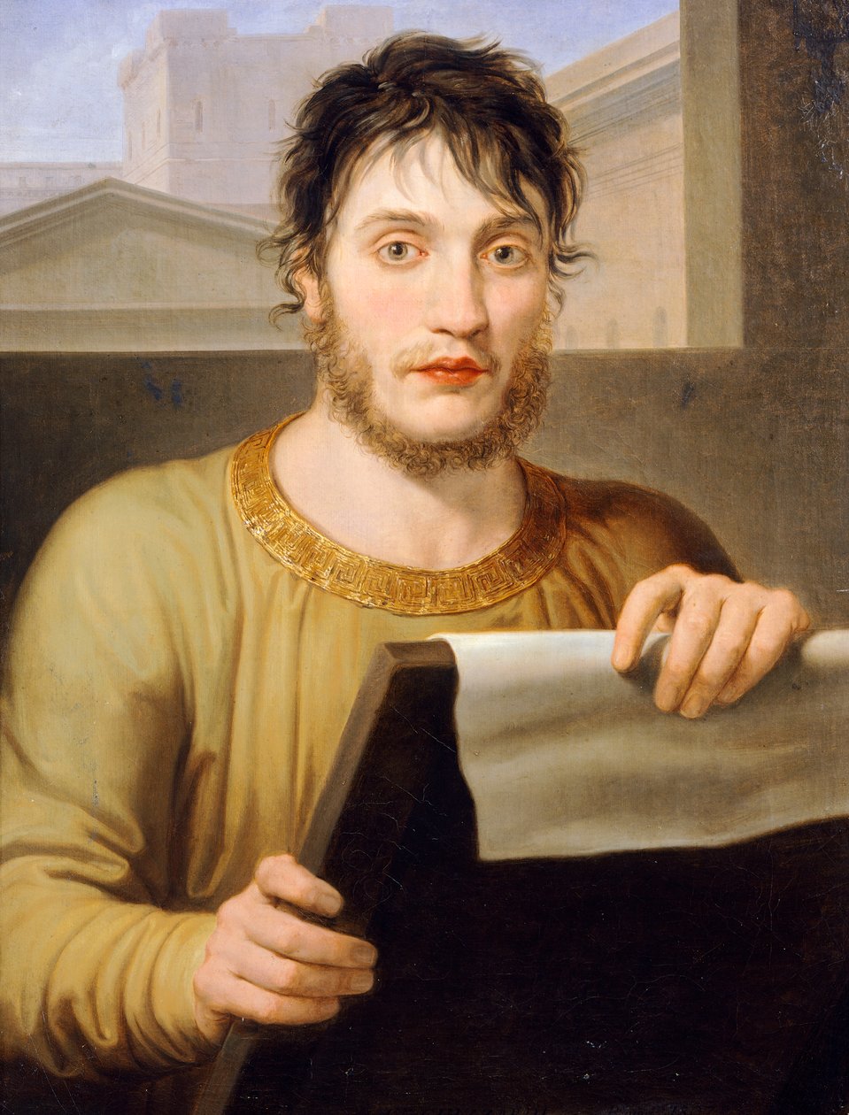 Giuseppe Guizzardi antik elbiseli, Pelagius Palagi (1775-1860), tuval üzerine yağlı boya, 60x47 cm by Pelagio Palagi