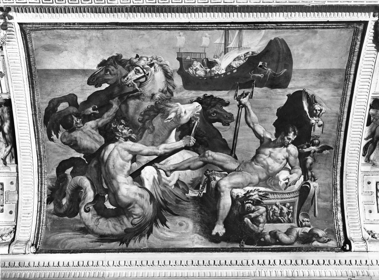 Neptün ve Ulysses gemisi, 1554 by Pellegrino Tibaldi