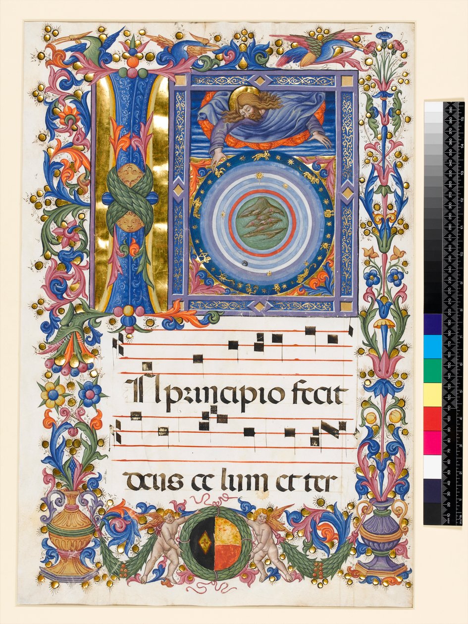 Tarihli ilk I, Yaratılışı tasvir ediyor, c.1470 by Pellegrino di Mariano attr.to Pellegrino di Mariano attr.to