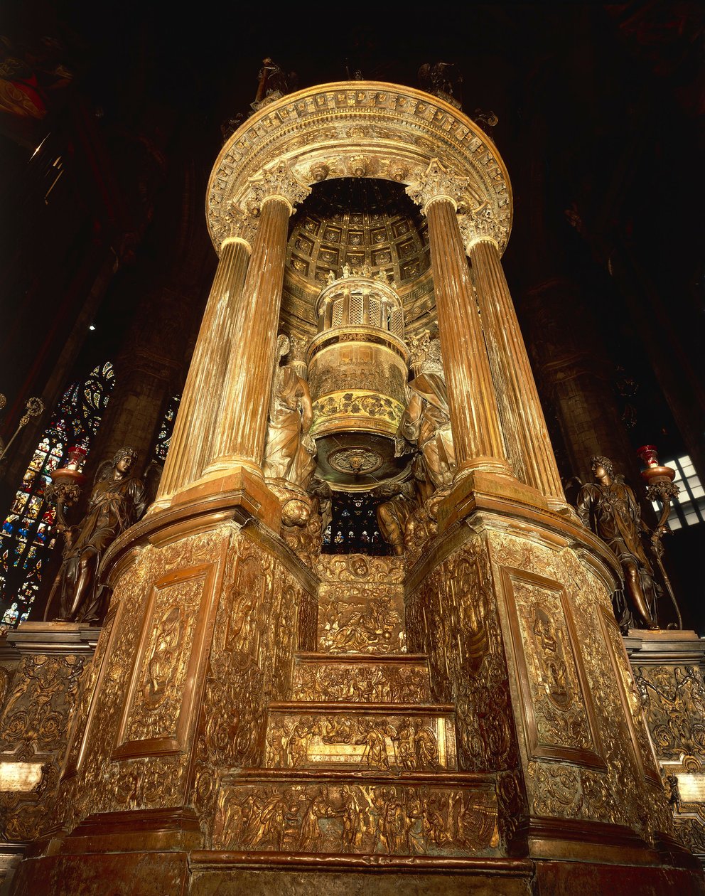 İtalya, Lombardiya, Milano, katedral iç, "il Pellegrini" olarak bilinen Pellegrino Tibaldi tarafından ciborium by Pellegrino Tibaldi