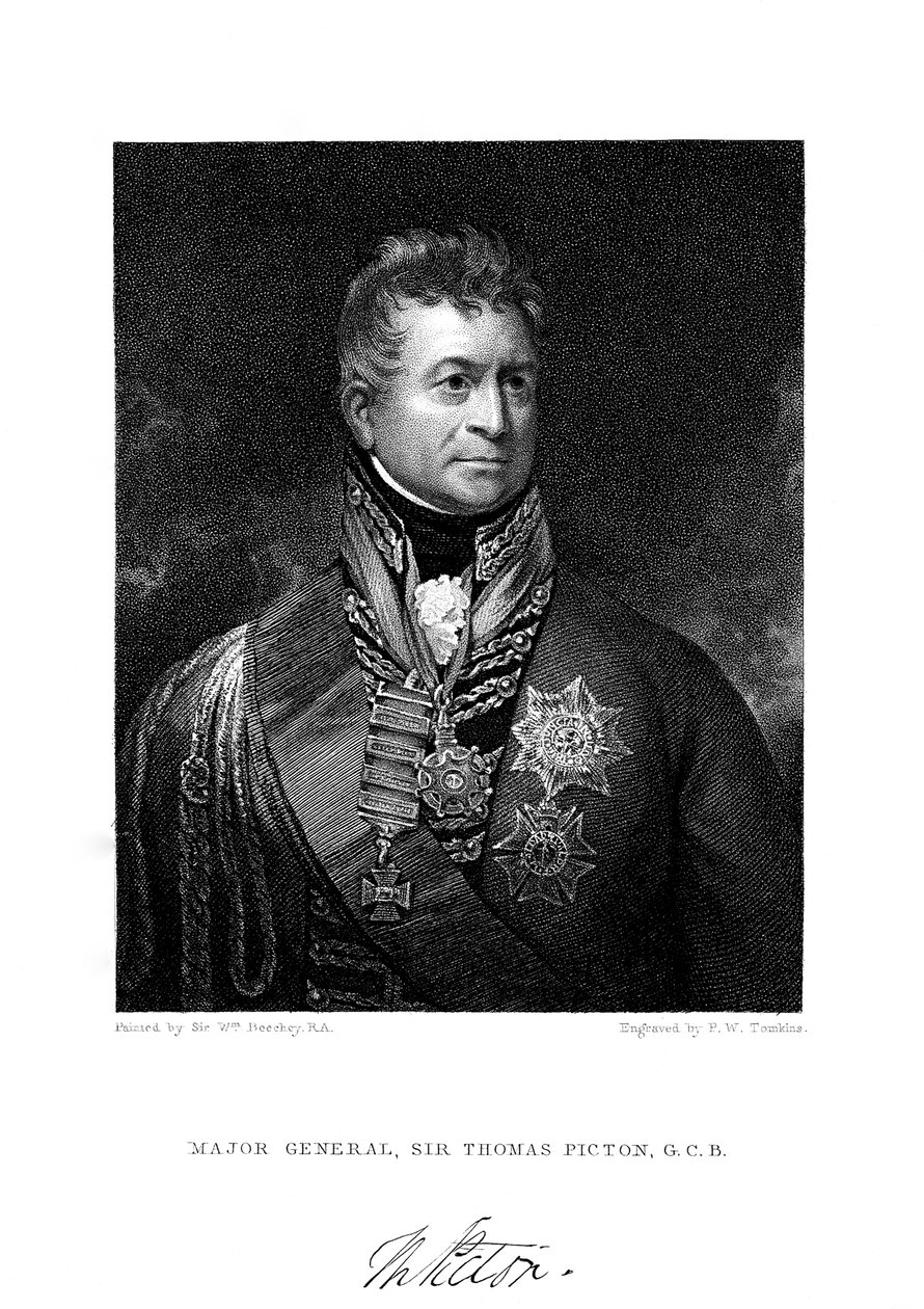Sir Thomas Picton, İngiliz askeri, 19. yüzyıl. by Peltro William Tomkins