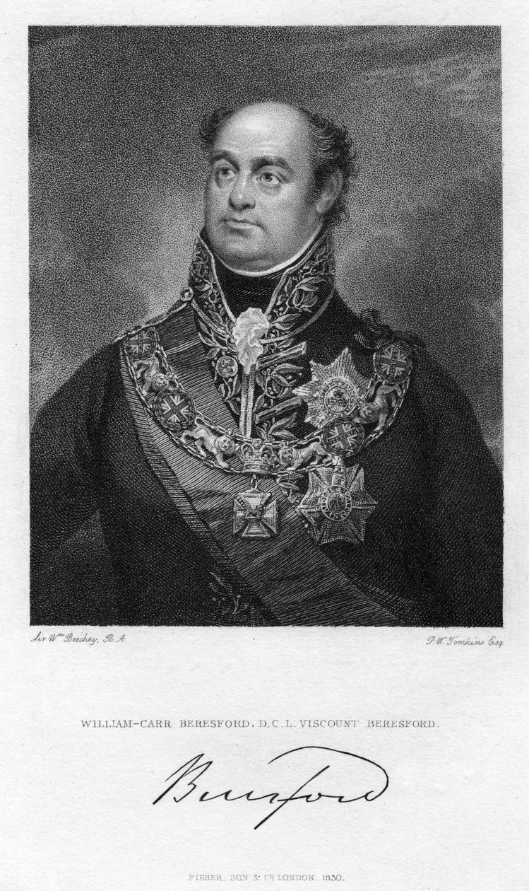 William Beresford, 1. Vikont Beresford, İngiliz askeri ve politikacı, 1830. by Peltro William Tomkins