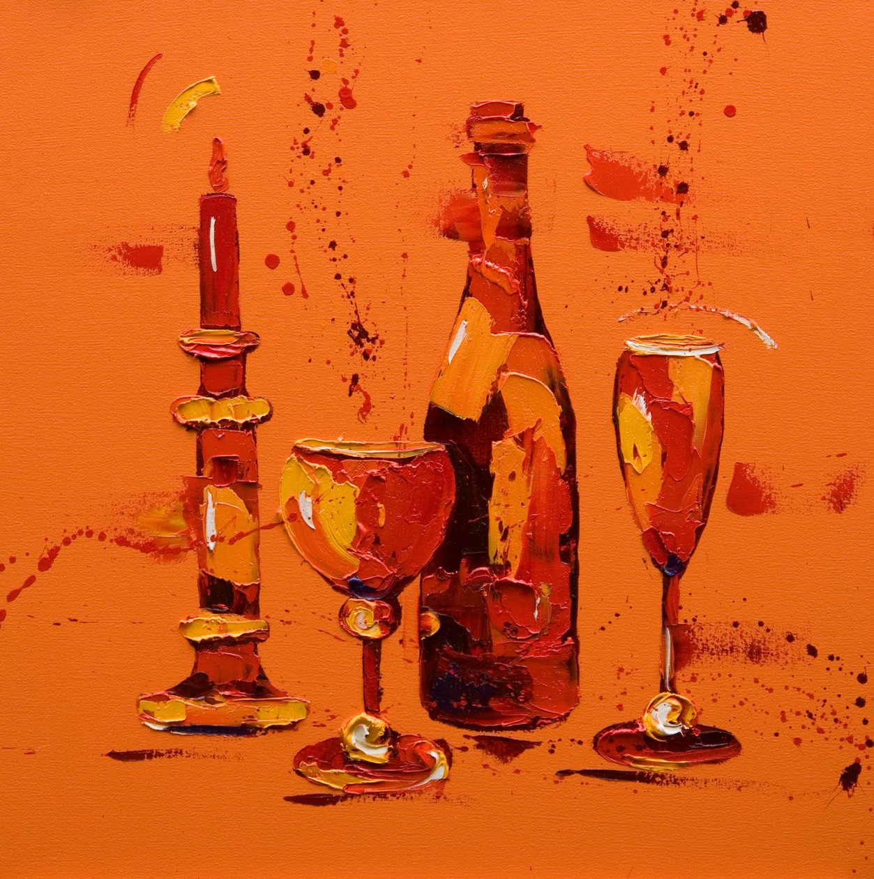 Turuncu Natürmort, 2005 (tuval üzerine yağlı boya) by Penny Warden