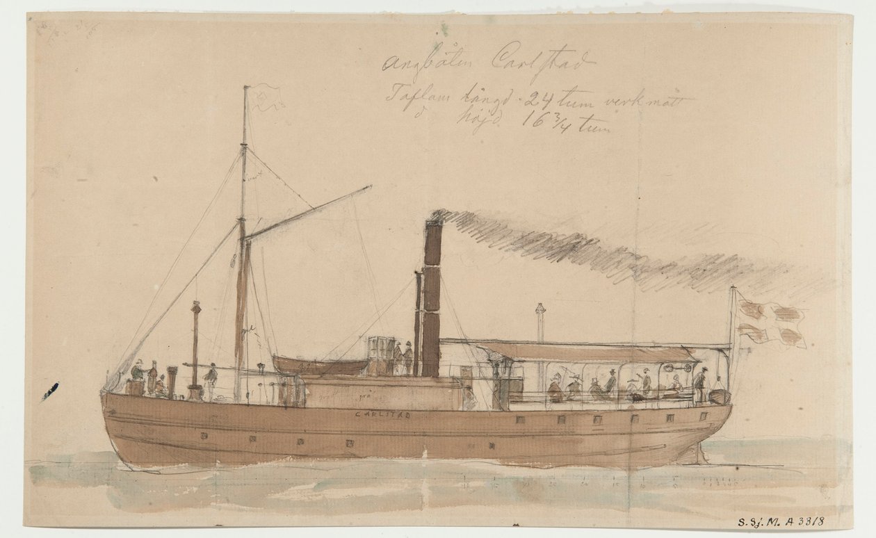 Angfartyget CARLSTAD by Per Wilhelm Cedergren