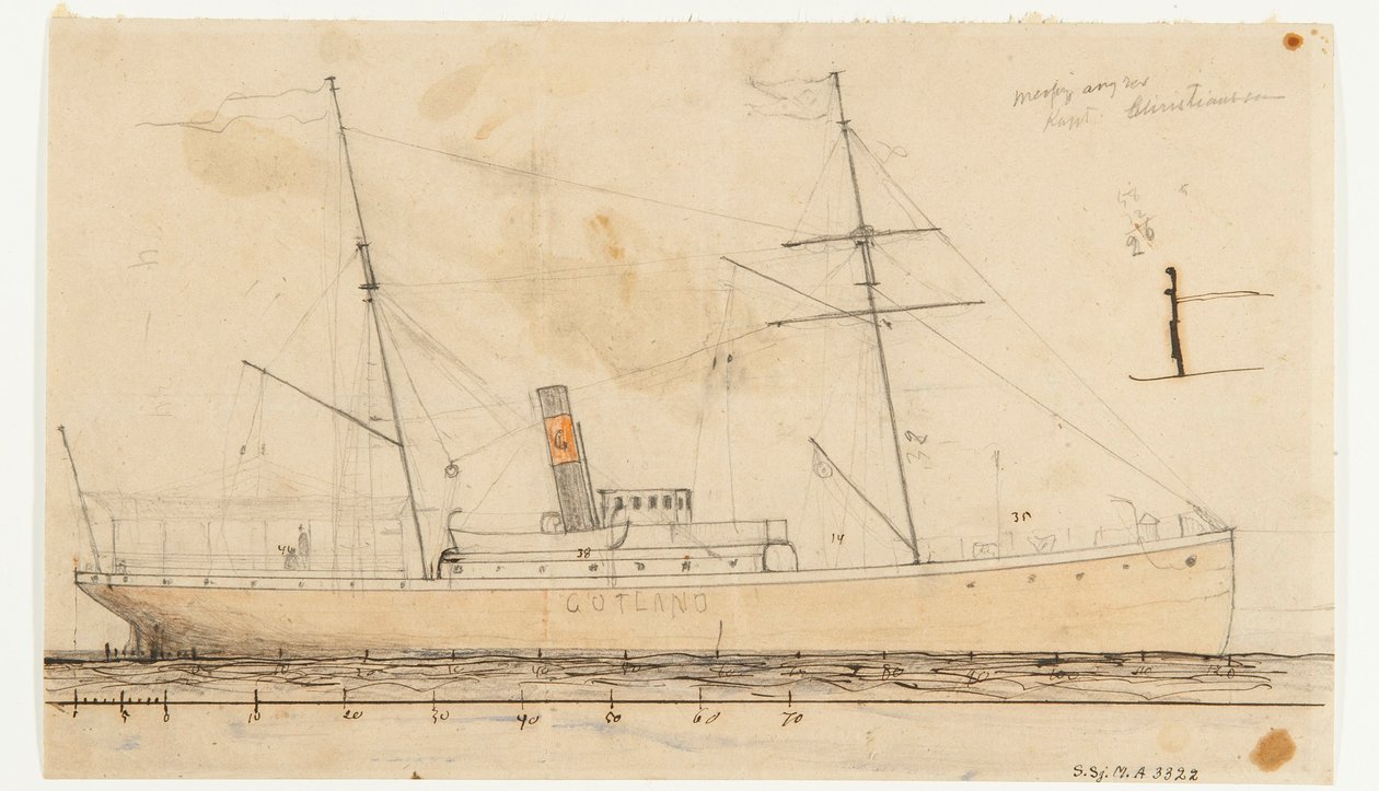 Angfartyget GOTLAND by Per Wilhelm Cedergren
