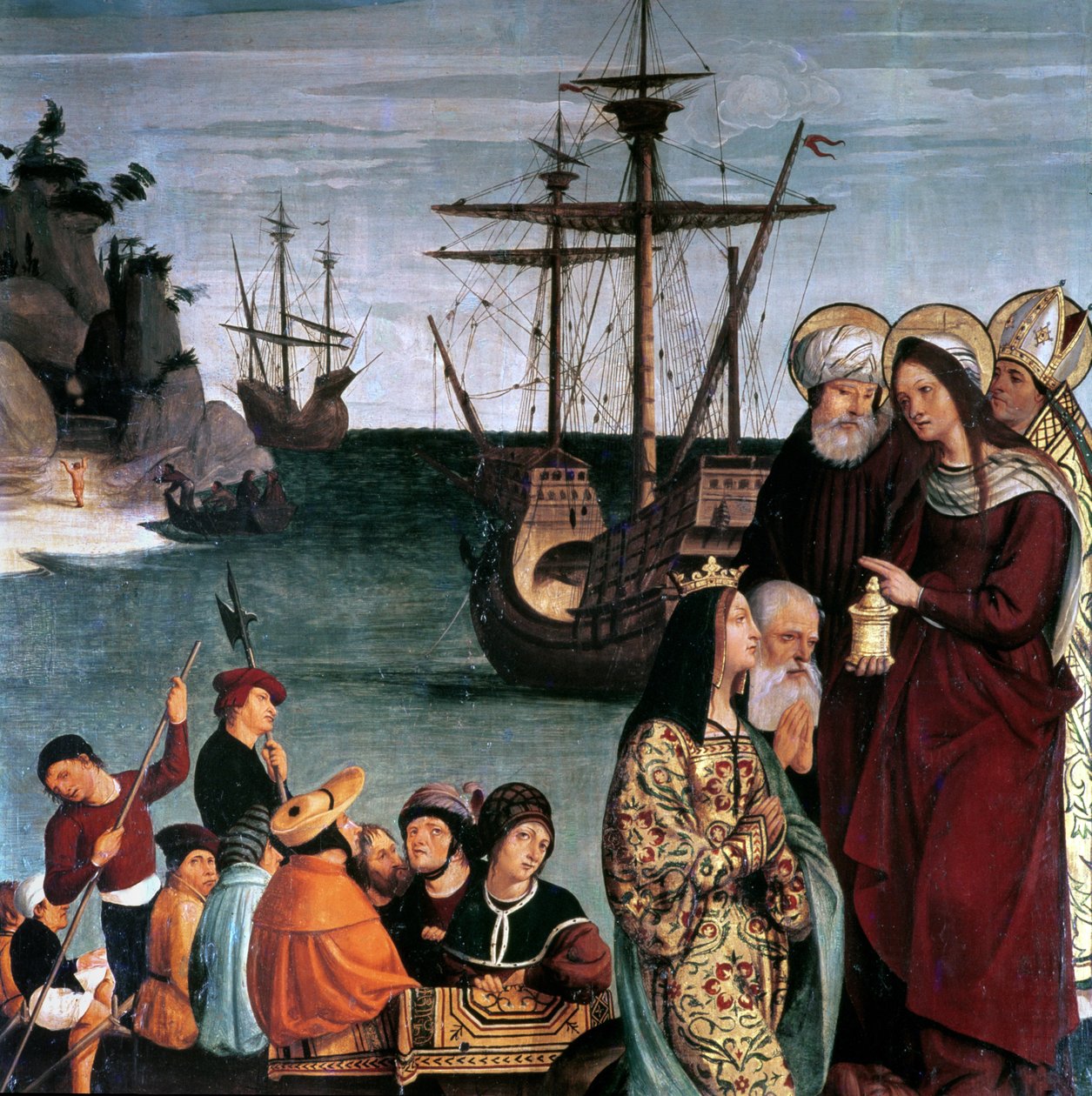 Mary Magdalene, Saint Magdalen'in mihrabından bir Gemiye Binerken by Pera Matas