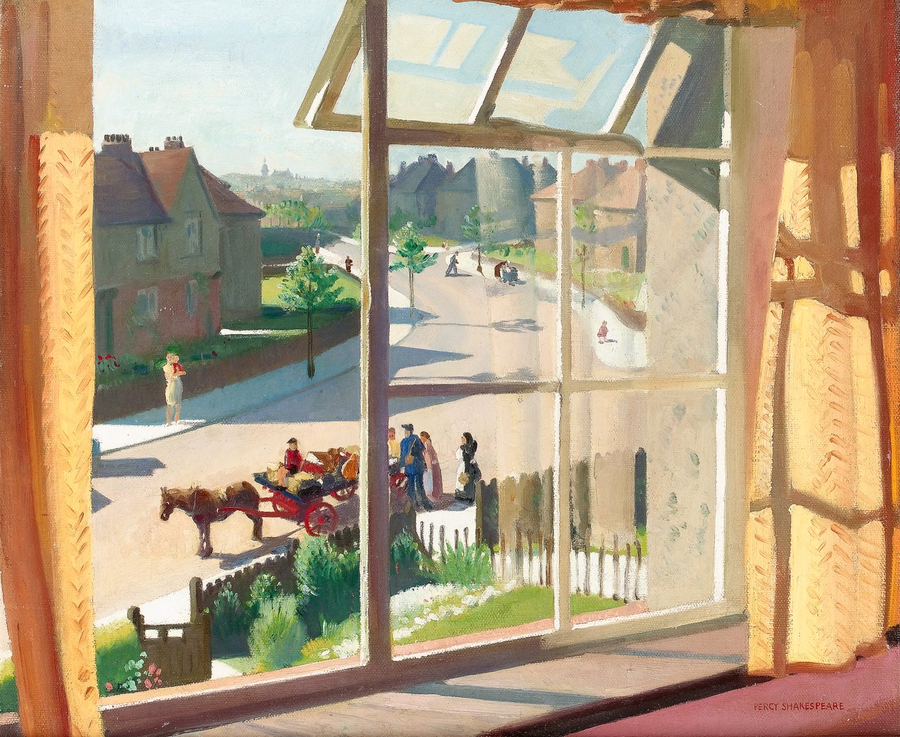 Sanatçının yatak odasından bir görünüm, c.1930 (ayrıntılı bilgi için bkz. 244507) by Percy Shakespeare