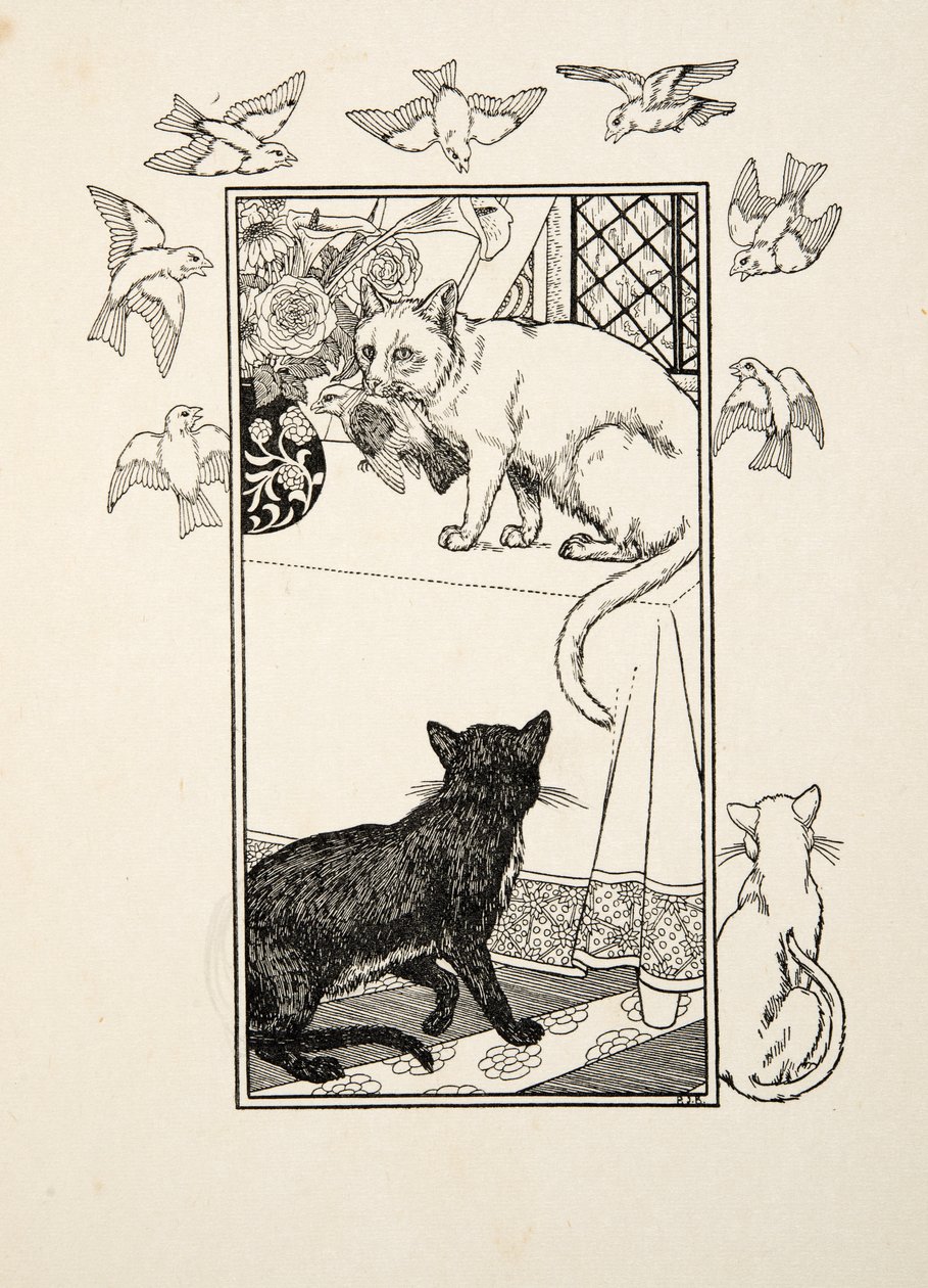 Hayvanların Yüz Anekdotundan Tekil Bir Araya Yerleştirme, yayın. 1924 (gravür) by Percy J. Billingshurst