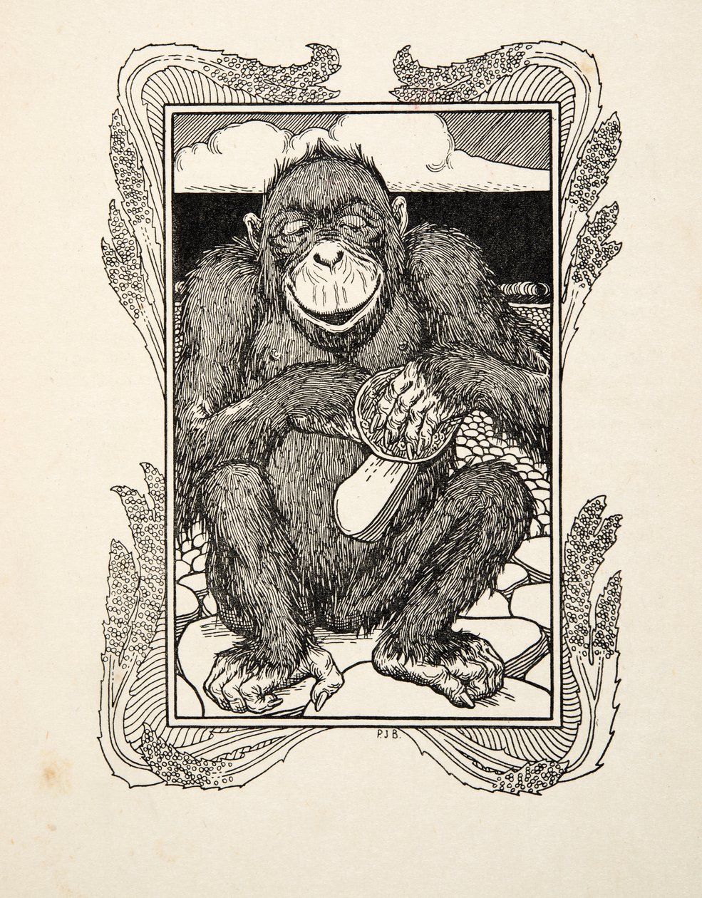 İstiridye Açılışı, Hayvanların Yüz Anekdotundan, pub. 1924 by Percy J. Billingshurst