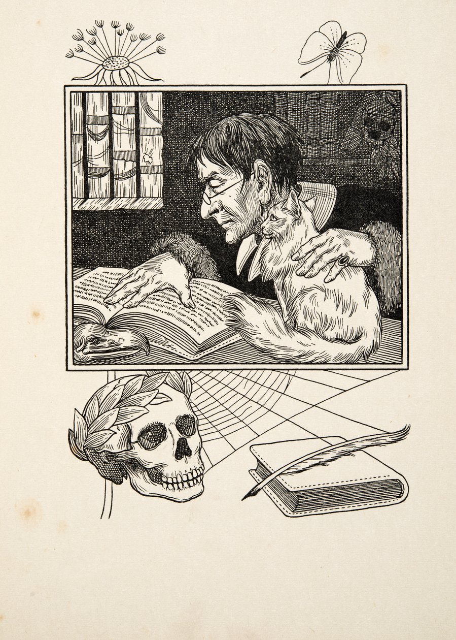 Sonnini ve Kedisi, A Hundred Anecdotes of Animals, pub. 1924 by Percy J. Billingshurst