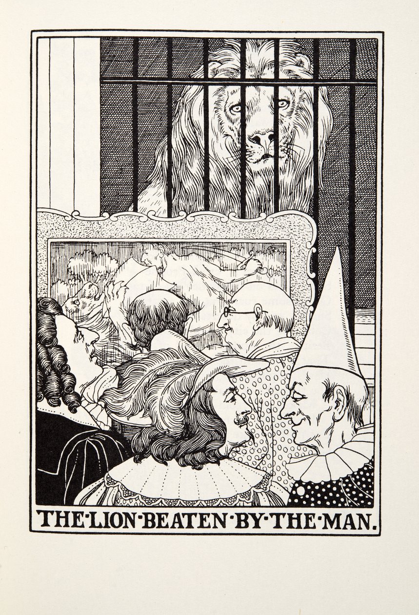 Adam Tarafından Dövülen Aslan, Fontaine Fables, pub