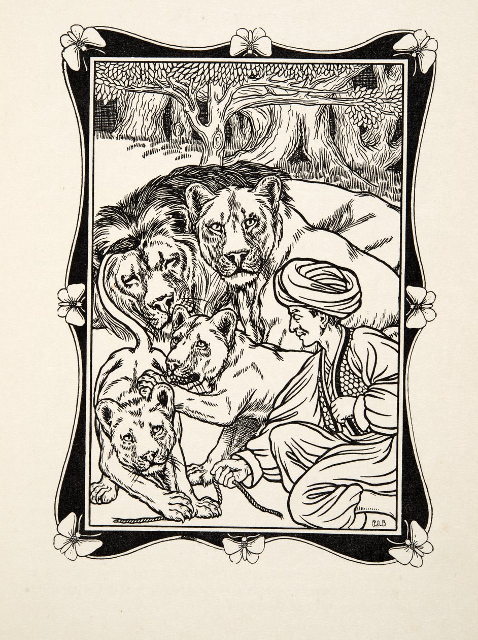 Misafirperverlik Hakları, Yüzlerce Hayvan Anekdotundan, pub. 1924 (gravür) by Percy J. Billingshurst