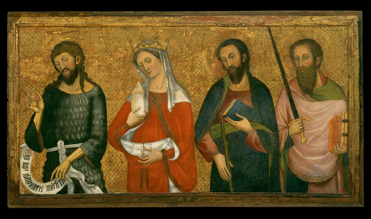 Vaftizci Yahya, Mecdelli Meryem, Az Aziz James ve Aziz Paul by Pere Serra