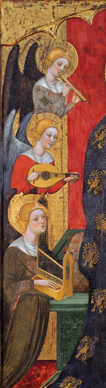 Müzik Çalan Meleklerle Madonna Ayrıntı, yaklaşık 1380 by Pere Serra