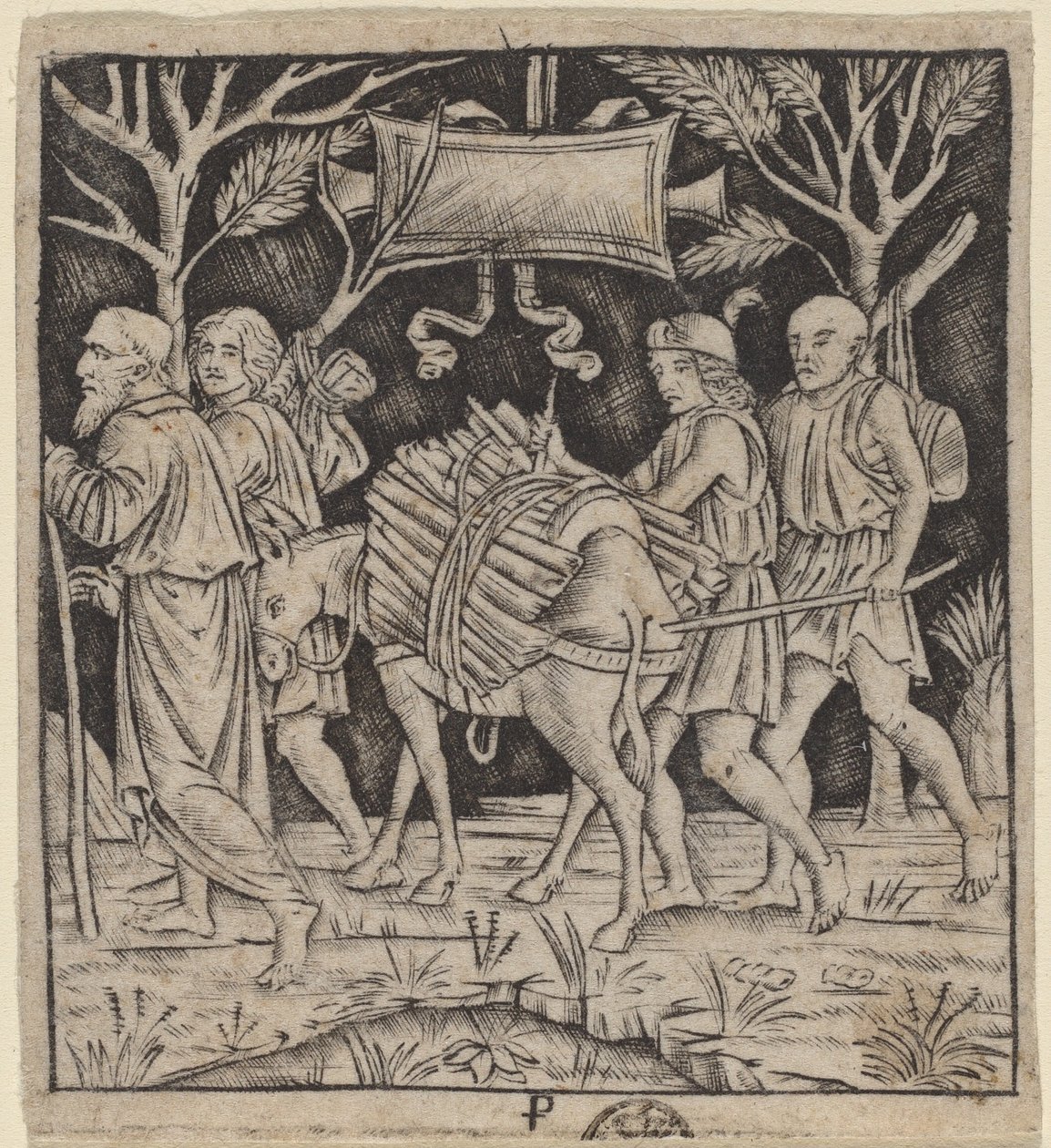 İbrahim ve İshak Moriah Dağına Giderken by Peregrino da Cesena