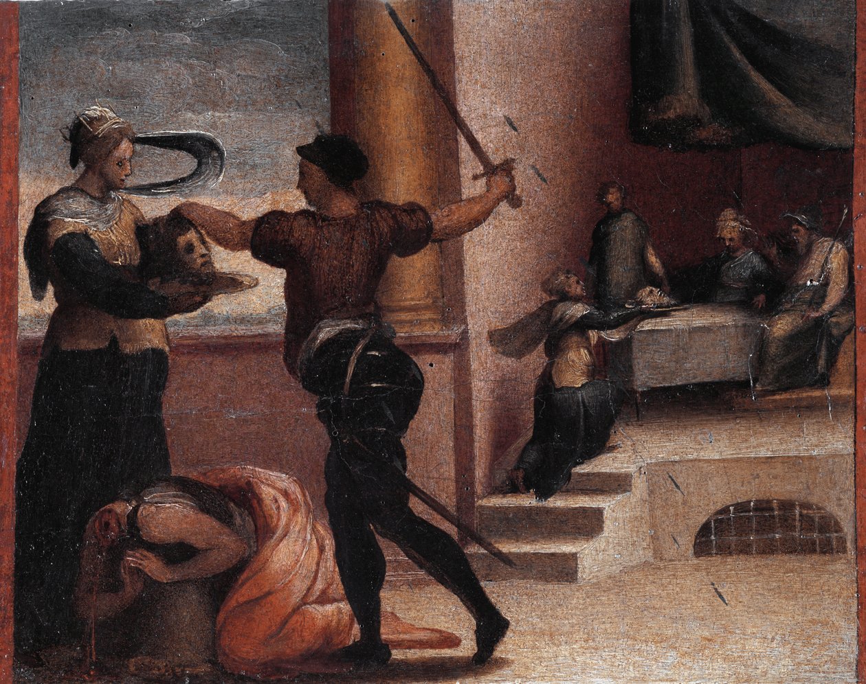 Salome ve başı kesilmiş Vaftizci Yahya (tuval üzerine yağlı boya, yaklaşık 1535) by Perino del Vaga