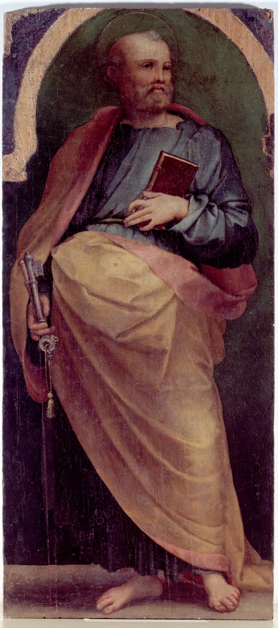 Aziz Peter, Yan panel (ahşap üzerine yağlı boya, c.1535) by Perino del Vaga