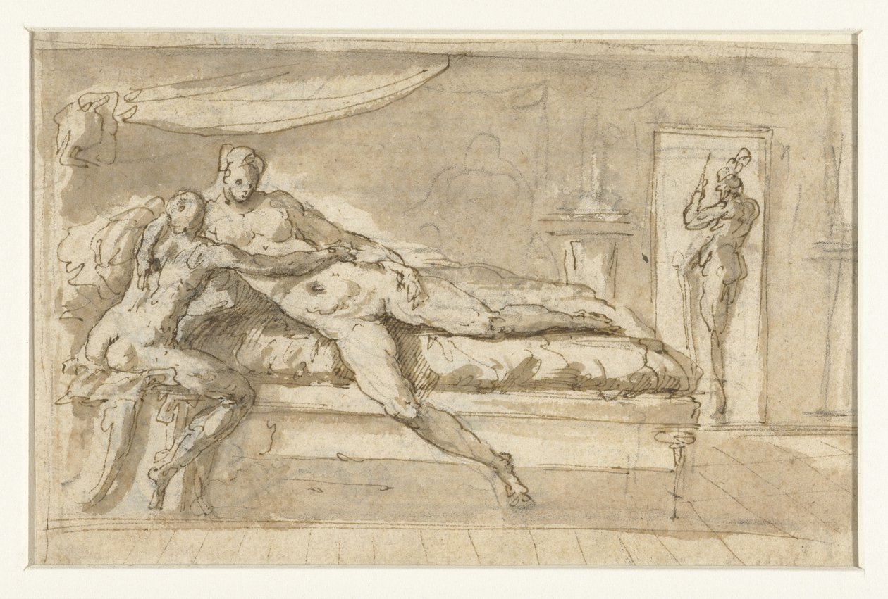 Bir odada Amor ve Psyche by Perino del Vaga (possibly)