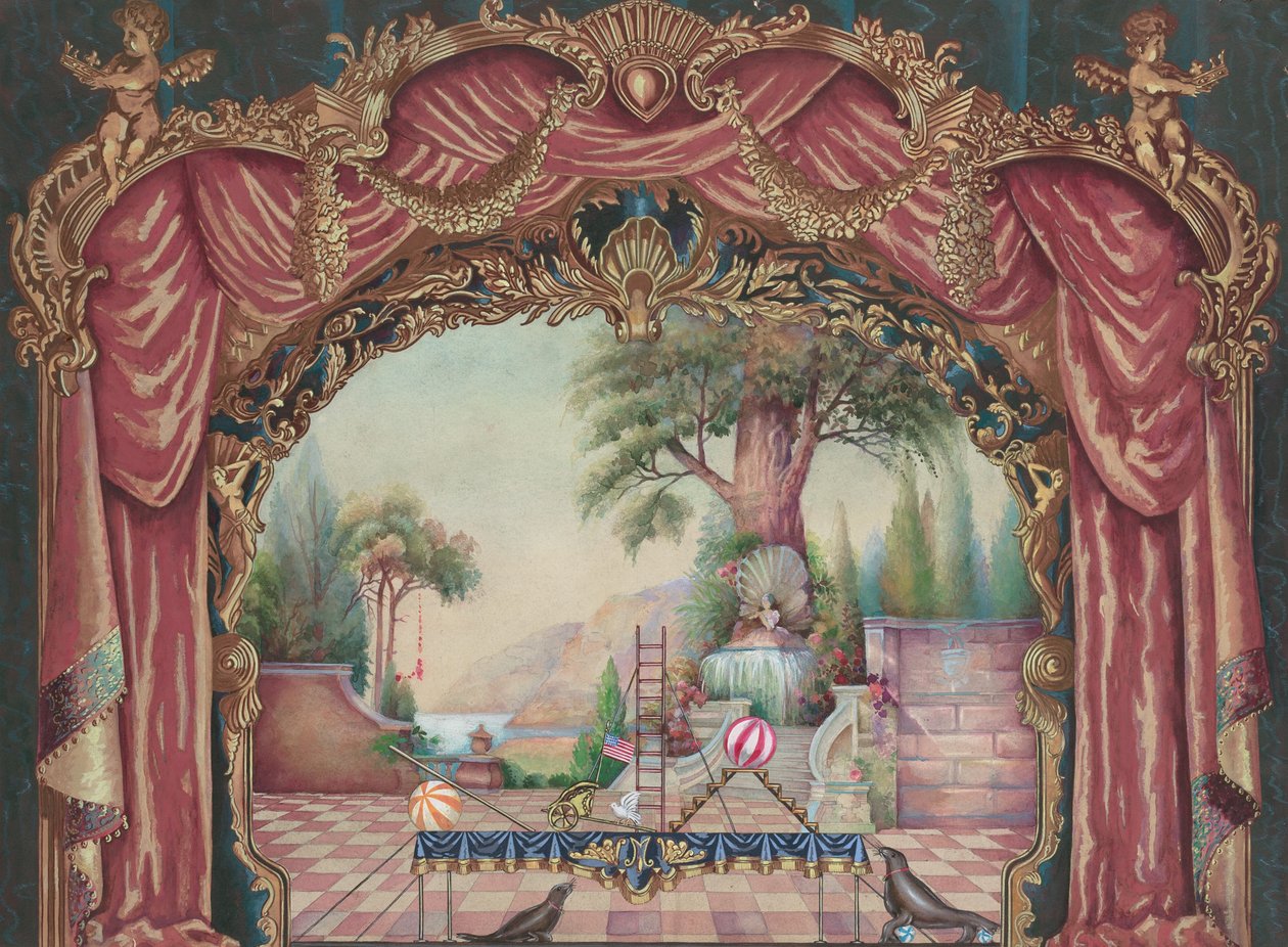 Vaudeville Sahnesi için zemin, c. 1938. by Perkins Harnly