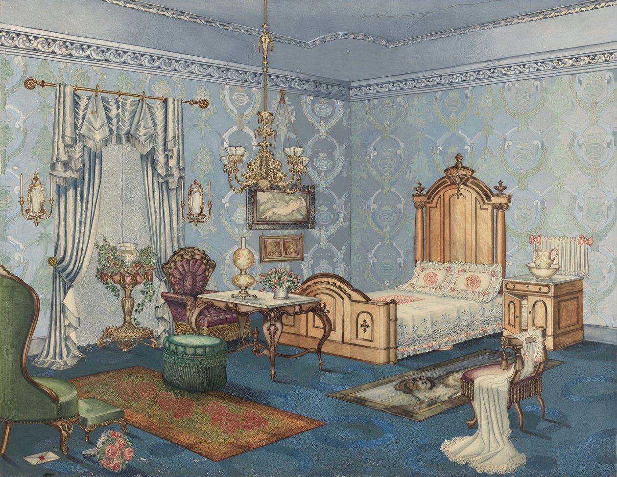yatak odası, 1882 by Perkins Harnly