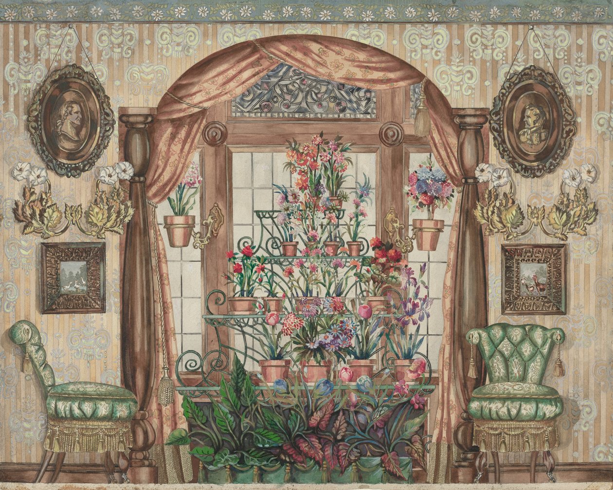 Çiçekli Kış Bahçesi Penceresi, 19351942. by Perkins Harnly