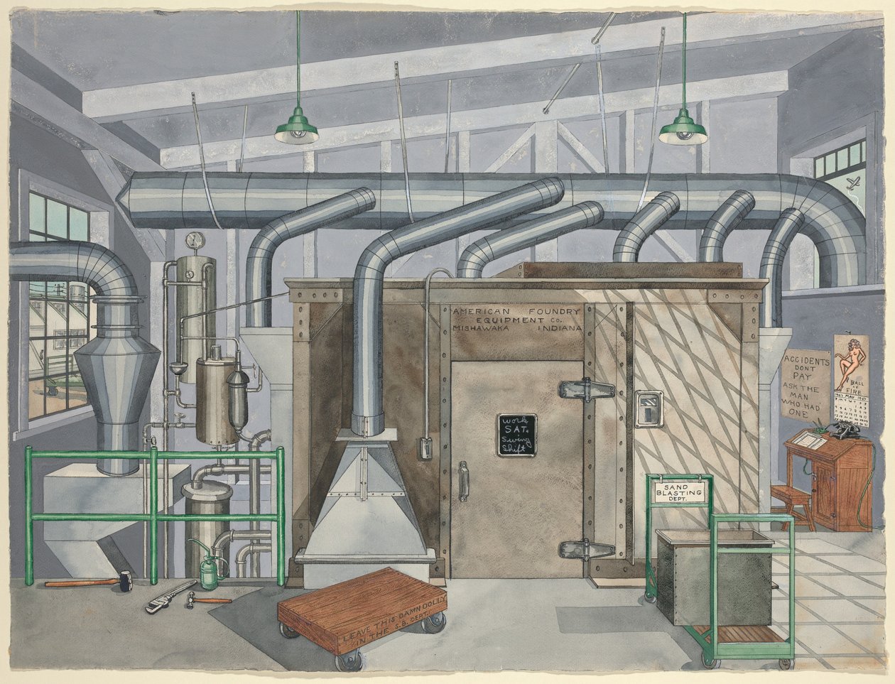 Dış Kumlama Odası, 1935, 19351942. by Perkins Harnly